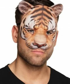 Fun Place Tiger Fabric Half Mask