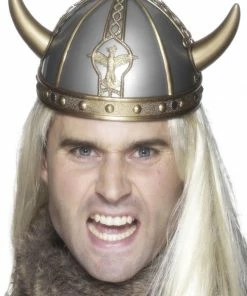Fun Place Wigs & Hats Viking Helmet, Gold