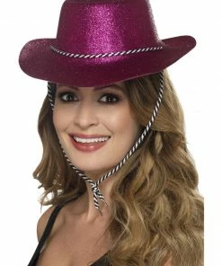 Fun Place Wigs & Hats Cowboy Glitter Hat, Pink