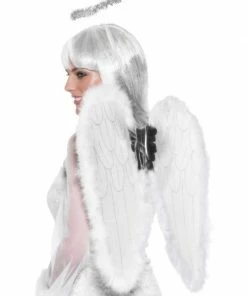 Fun Place Angel Set, Wings & Halo With Marabou