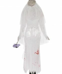 Fun Place Till Death Do Us Part Zombie Bride Costume, White 8 Fun Place Till Death Do Us Part Zombie Bride Costume, White