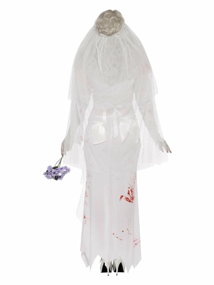 Fun Place Till Death Do Us Part Zombie Bride Costume, White 5 Fun Place Till Death Do Us Part Zombie Bride Costume, White