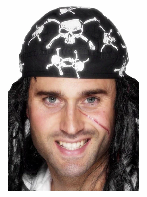 Fun Place Pirate Bandana, Skull And Crossbones Design Cosplay 3 Fun Place Pirate Bandana, Skull And Crossbones Design Cosplay