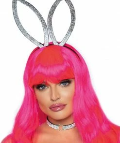 Fun Place Animals Faux Rhinestone Bunny Ear Headband And Heart Choker