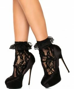 Fun Place Lace Anklet With Ruffle