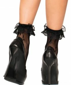 Fun Place Cosplay Cross Net Lace Ruffle Anklets