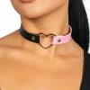 Fun Place Festivals 2 Tone Heart Collar - Pink / Black