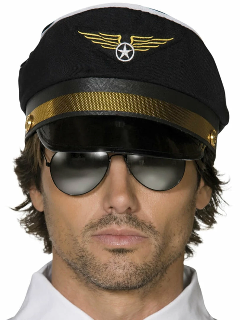 Fun Place Pilots Cap, Black 4 Fun Place Pilots Cap, Black