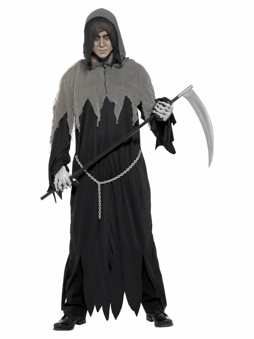 Fun Place Grim Reaper Robe Costume, Black 3 Fun Place Grim Reaper Robe Costume, Black