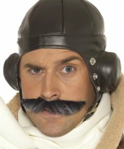 Fun Place Flying Helmet, Brown Wigs & Hats