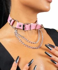 Fun Place Festivals Heart Adjuster Collar - Pink