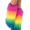 Fun Place Furry Rainbow Leg Warmers 2 Fun Place Furry Rainbow Leg Warmers