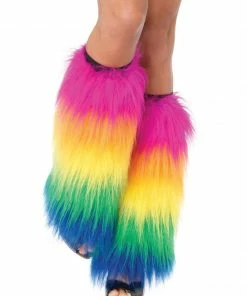 Fun Place Furry Rainbow Leg Warmers