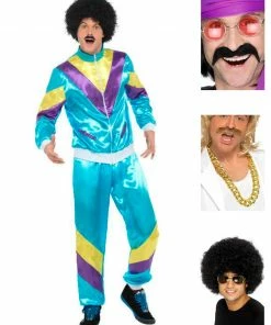 Fun Place 80s Height Of Fashion Shell Suit Complete Costume Bundle Bundles