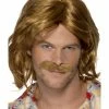 Fun Place 70s Super Trouper Wig & Moustache 1 Fun Place 70s Super Trouper Wig & Moustache