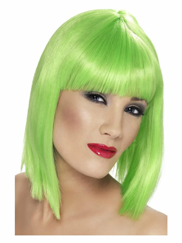 Fun Place Glam Wig, Neon Green Cosplay 3 Fun Place Glam Wig, Neon Green Cosplay