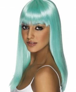 Fun Place Glamourama Wig, Neon Aqua Cosplay
