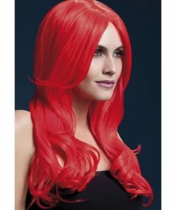 Fun Place Fever Khloe Wig, Neon Red Cosplay