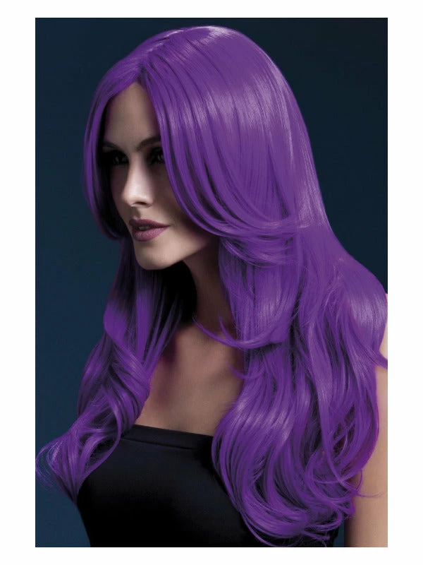 Fun Place Fever Khloe Wig, Neon Purple Cosplay 3 Fun Place Fever Khloe Wig, Neon Purple Cosplay