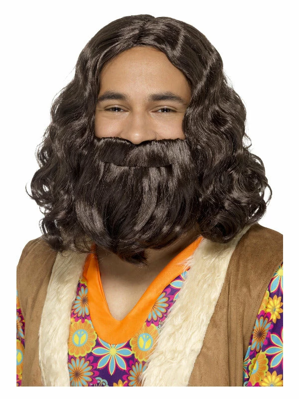 Fun Place Shop By Theme Hippie/Jesus Wig & Beard Set 3 Fun Place Shop By Theme Hippie/Jesus Wig & Beard Set