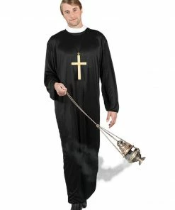 Fun Place Gold Monk/Nun Cross On Rope