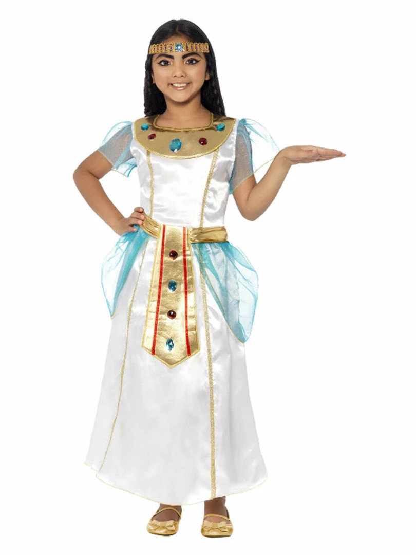 Fun Place Costumes & Characters Deluxe Cleopatra Girl Costume, White 3 Fun Place Costumes & Characters Deluxe Cleopatra Girl Costume, White
