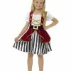 Fun Place Deluxe Pirate Girl Costume, Red & Black