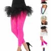 Fun Place Bundles 80s Lace Leggings Complete Bundle, Neon Pink