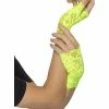 Fun Place Decades & Eras 80s Fingerless Lace Gloves, Neon Green