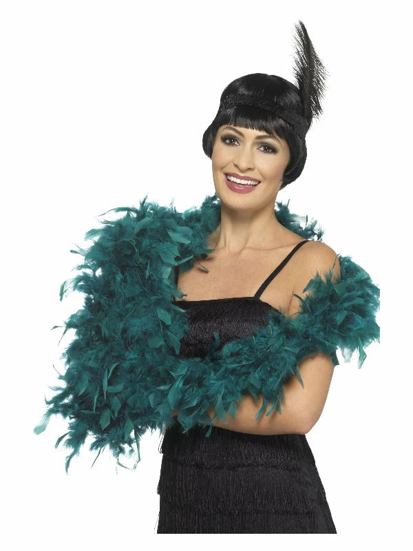 Fun Place Decades & Eras Deluxe Boa, Teal 3 Fun Place Decades & Eras Deluxe Boa, Teal