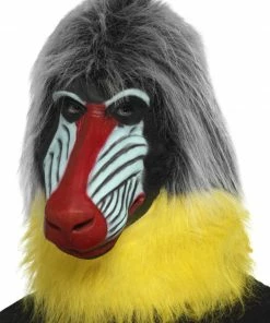Fun Place Baboon Mask, Grey Animals