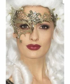 Fun Place Deluxe Metal Filigree Half Eyemask