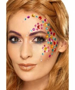 Fun Place Smiffys Make-up FX, Rainbow Jewel Face Gems, Multi