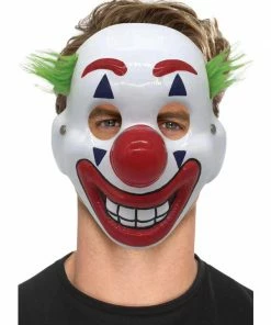 Fun Place Clown Mask, PVC, With Hair & Elastic Strap Masks