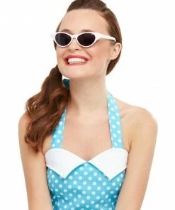 Fun Place Decades & Eras Rock N Roll Glasses White