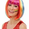 Fun Place Rainbow Bob Wig Cosplay 2 Fun Place Rainbow Bob Wig Cosplay