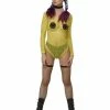 Fun Place Decades & Eras Smiley Fishnet Bodysuit