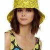 Fun Place Decades & Eras Smiley Printed Bucket Hat 2 Fun Place Decades & Eras Smiley Printed Bucket Hat