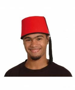 Fun Place Around The World Red Felt Fez W/Tassel