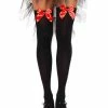 Fun Place Nylon Thigh Highs With Bow 1 Fun Place Nylon Thigh Highs With Bow