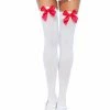 Fun Place Cosplay Nylon Thigh Highs With Bow