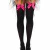 Fun Place Nylon Thigh Highs With Bow Cosplay