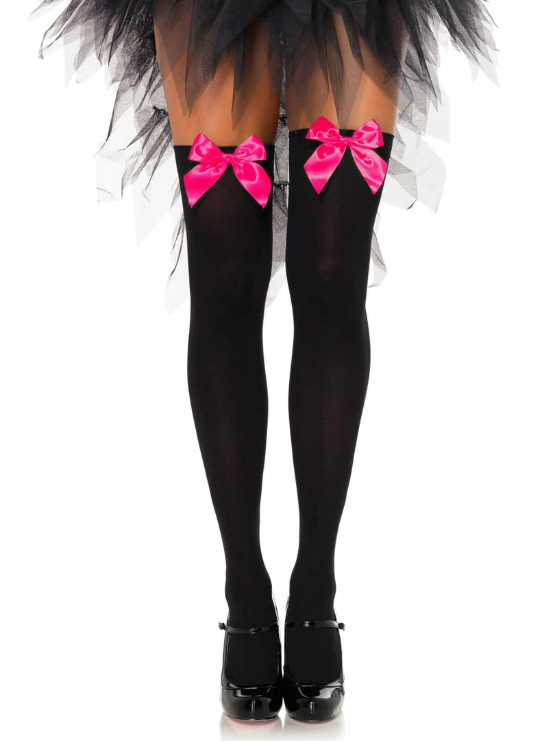 Fun Place Nylon Thigh Highs With Bow Cosplay 3 Fun Place Nylon Thigh Highs With Bow Cosplay