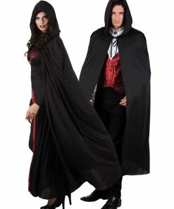 Fun Place Accessories Black Hooded Cape (180cm)