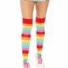 Fun Place Cosplay Rainbow Over The Knee Socks