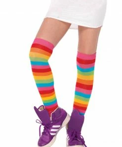 Fun Place Cosplay Rainbow Over The Knee Socks