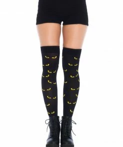 Fun Place Cosplay Spooky Eyes Printed Thigh High