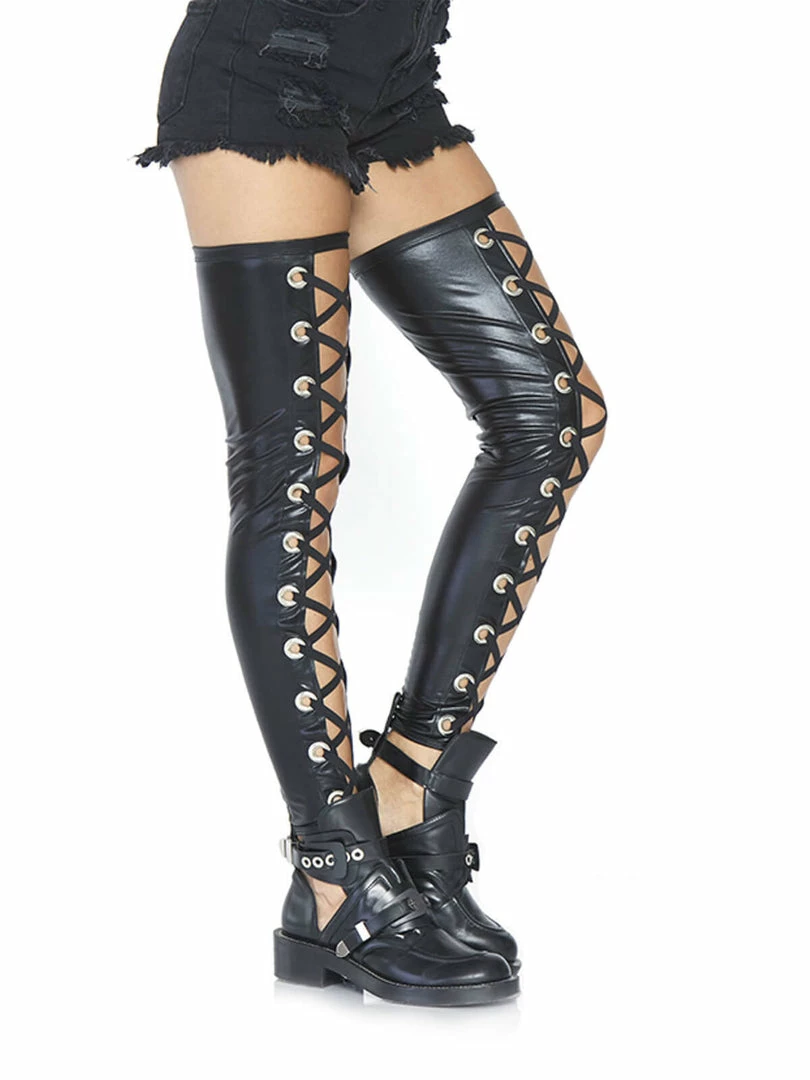 Fun Place Cosplay Wetlook Footless Thigh High 5 Fun Place Cosplay Wetlook Footless Thigh High