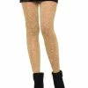 Fun Place Cosplay Lurex Sheer Pandyhose Gold 1 Fun Place Cosplay Lurex Sheer Pandyhose Gold