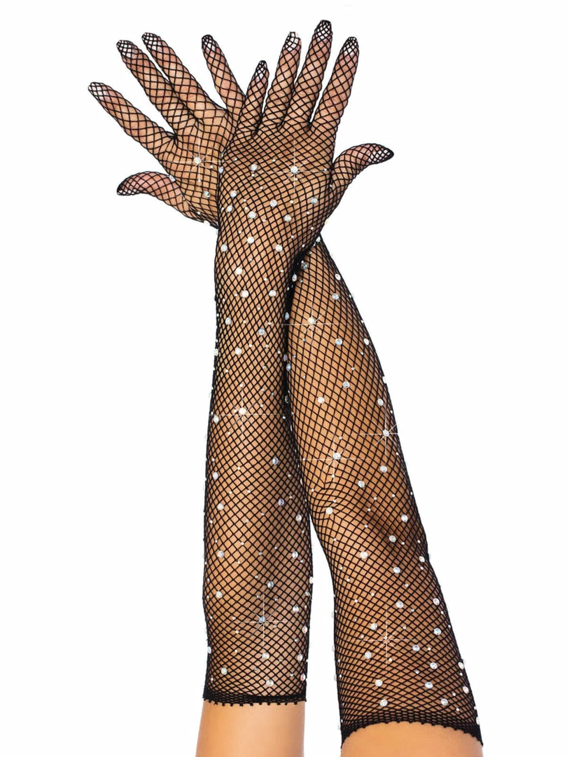 Fun Place Rhinestone Opera Length Gloves 3 Fun Place Rhinestone Opera Length Gloves